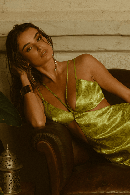 Dream Slip Dress - Lime - JAUS