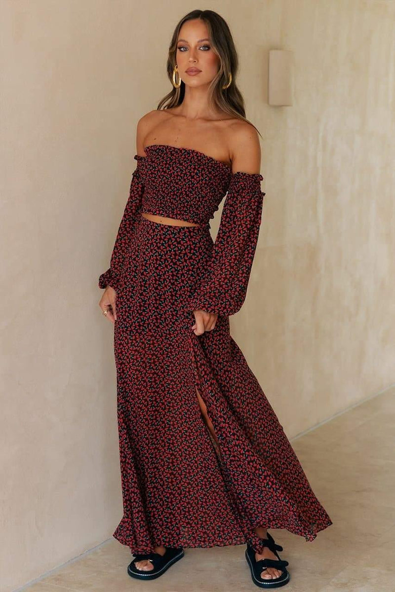 Lizbeth Crop - Black Floral - JAUS
