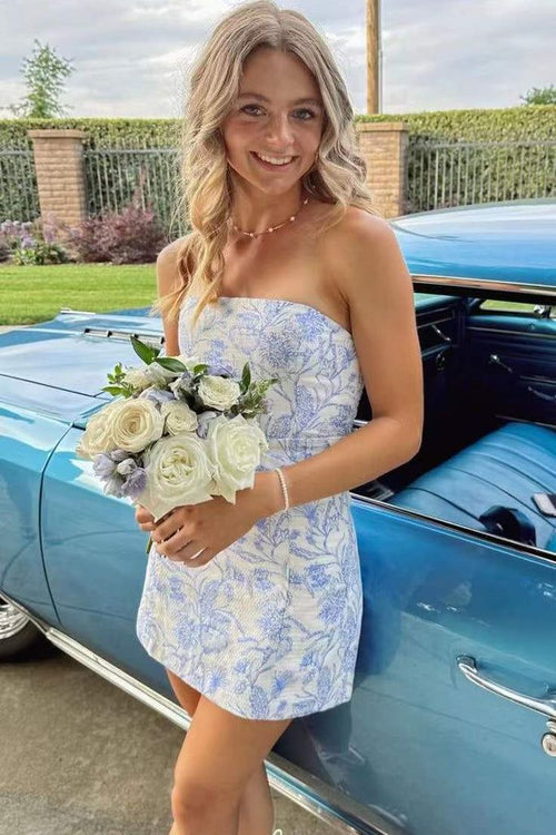 Homecoming Dresses Short Prom Dress Cocktail Dresses Strapless Short Homecoming Dresses, AST1728