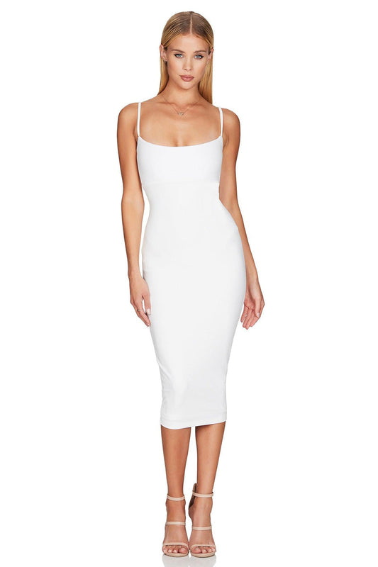 Nookie Bailey Midi Dress - Ivory - SHOPJAUS - JAUS