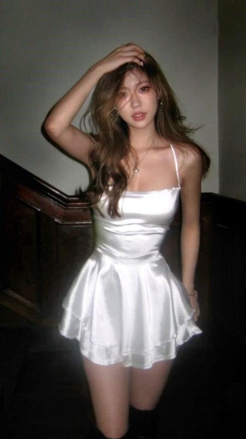 White Homecoming Dresses Halter Ruffle Mini Party Cocktail Dress,AST1821